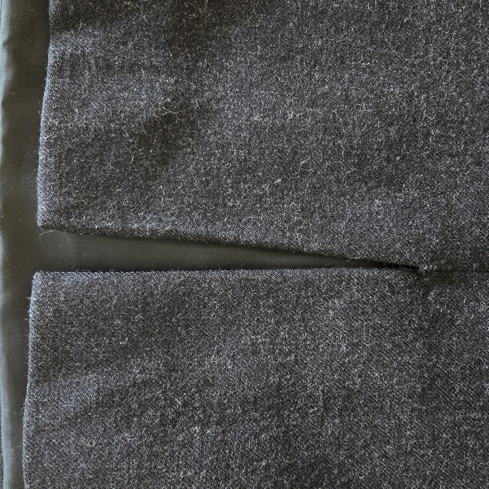 VINTAGE Harve Benard Dark Gray Sleeveless Dress 100% Wool Size 8 - Picture 7 of 10